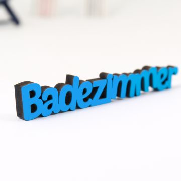 Schriftzug Badezimmer