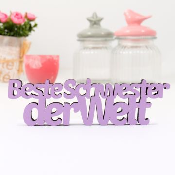 Schriftzug Beste Schwester der Welt