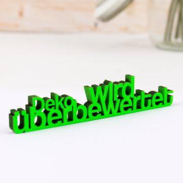 3D-Schriftzug Deko wird überbewertet