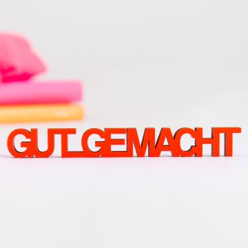 Dekoschriftzug "gut gemacht"