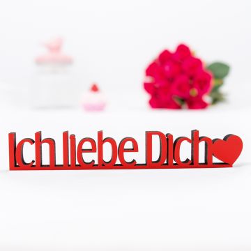 Schriftzug Ich liebe dich 