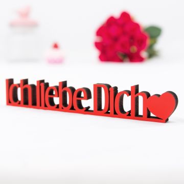 Schriftzug Ich liebe dich 