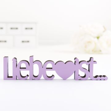 Schriftzug Liebe ist...