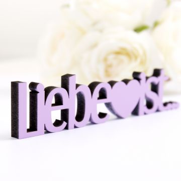 Schriftzug Liebe ist...