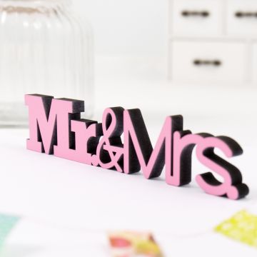 3D-Schriftzug Mr. & Mrs.