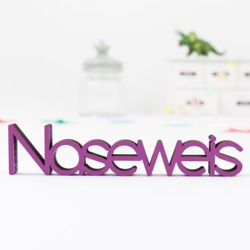 Schriftzug Naseweis