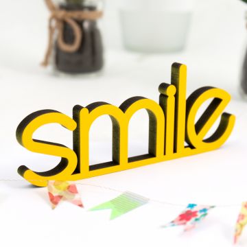 Dekoschriftzug "Smile"