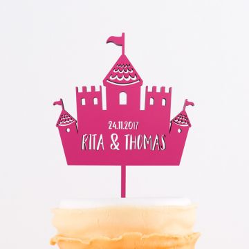 Cake Topper Märchenschloss mit Euren Namen