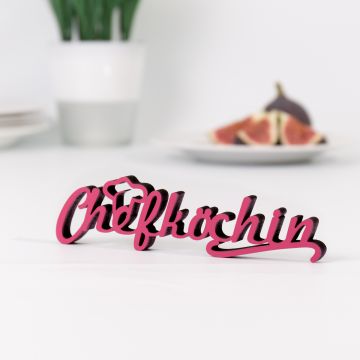 Schriftzug Chefköchin