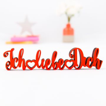 Schriftzug Ich liebe dich 
