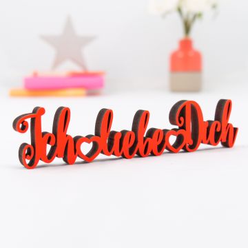 Schriftzug Ich liebe dich 