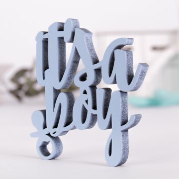 Dekoschriftzug it's a boy mit Schnuller