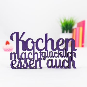 Schriftzug Kochen macht glücklich