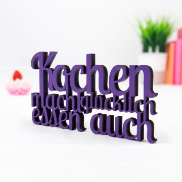 Schriftzug Kochen macht glücklich