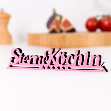 Schriftzug Sterneköchin
