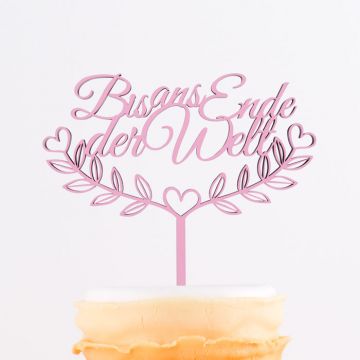 Cake Topper "Bis ans Ende der Welt"