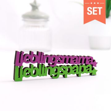 3D-Schriftzug Set Lieblingsmama Lieblingspapa