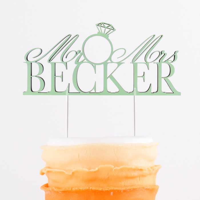 Cake Topper mit Diamantring