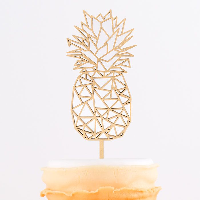 Cake Topper Origami Ananas