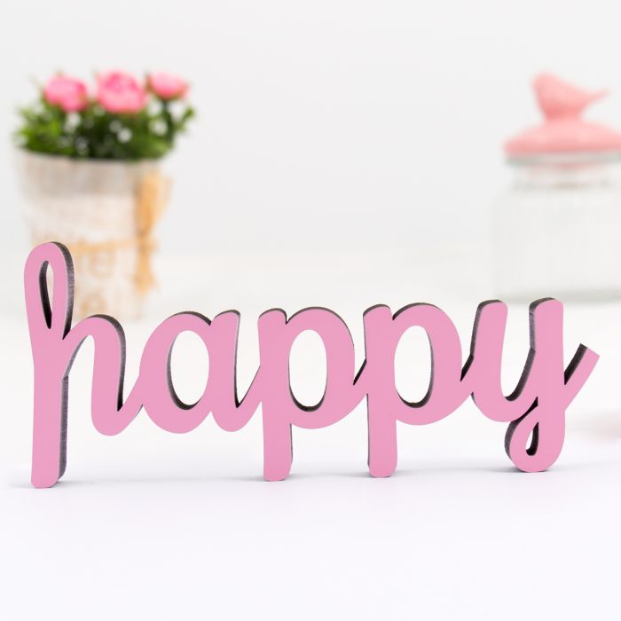 Dekoschriftzug happy