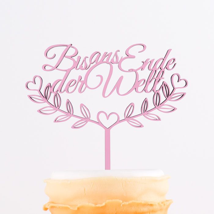 Cake Topper "Bis ans Ende der Welt"