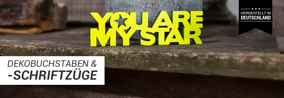 Dekobuchstaben von KLEINLAUT
